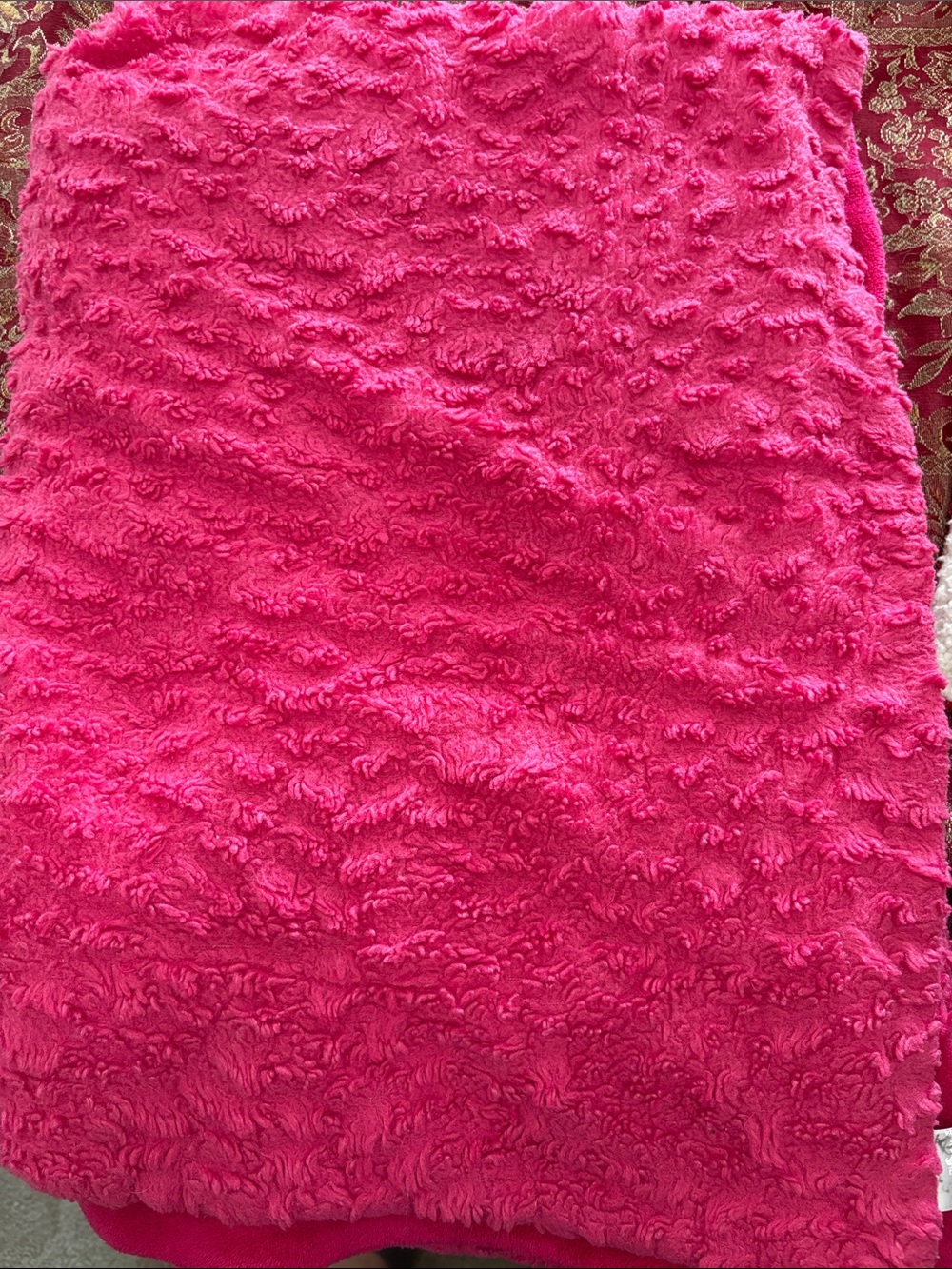 Xhilaration Bright Pink Plush Shag Throw